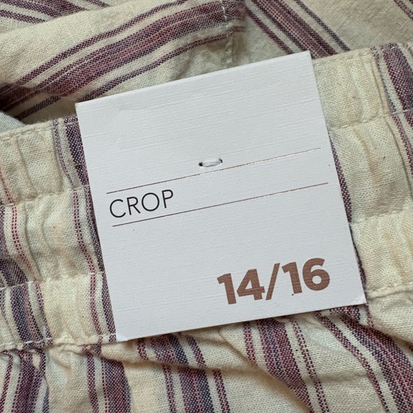 2 pair Lane Bryant White and Purple Striped Pants - Picture 4 of 8